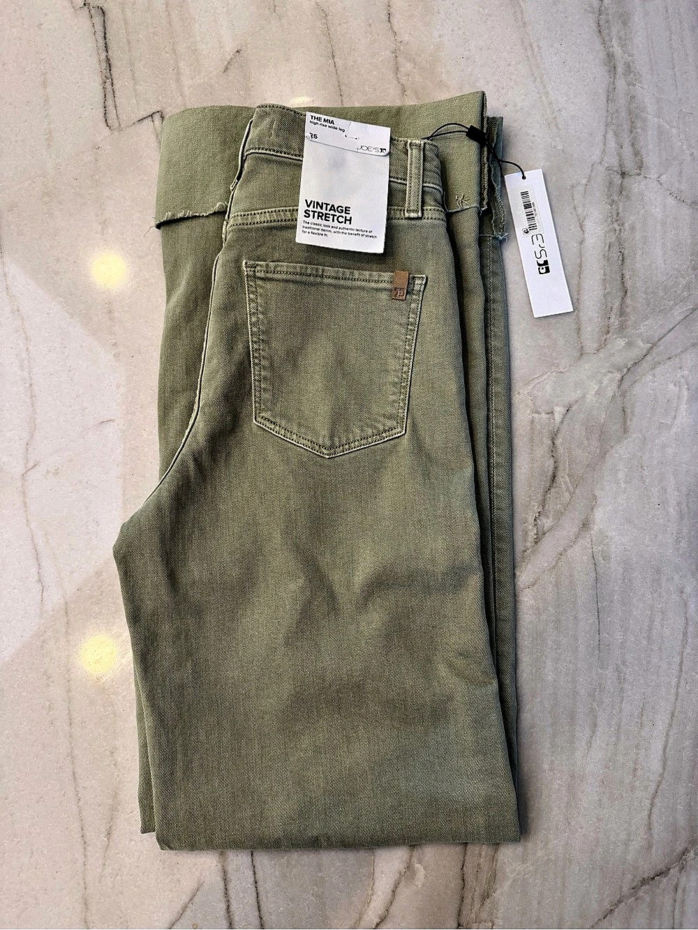 Joe's Jeans The Mia High Rise Wide Leg Jeans in Green Waist 25 - Picture 5 of 8